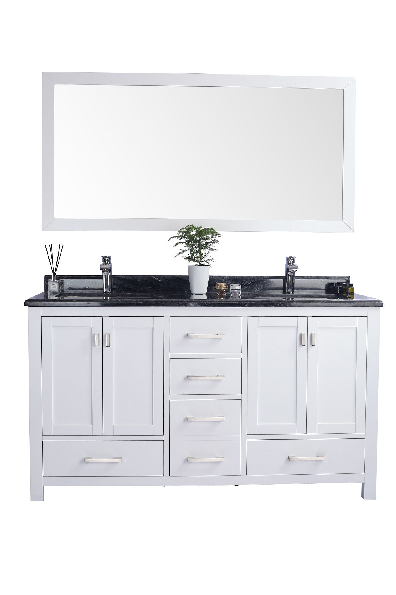 Wilson 60 - Cabinet with Countertop - Luxe Bathroom Vanities Luxury Bathroom Fixtures Bathroom Furniture