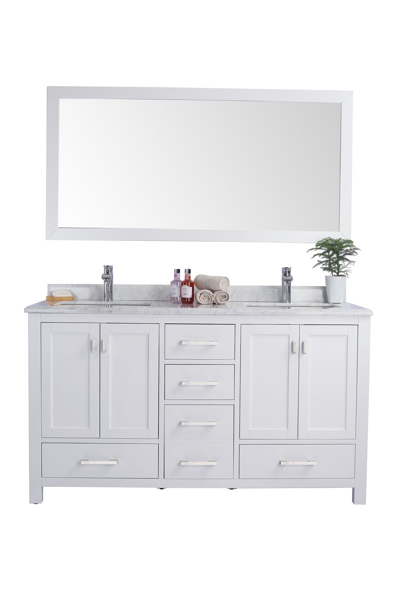 Wilson 60 - Cabinet with Countertop - Luxe Bathroom Vanities Luxury Bathroom Fixtures Bathroom Furniture