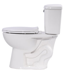 Author 2-piece 1.28 GPF Single Flush Elongated Toilet in White - Luxe Bathroom Vanities