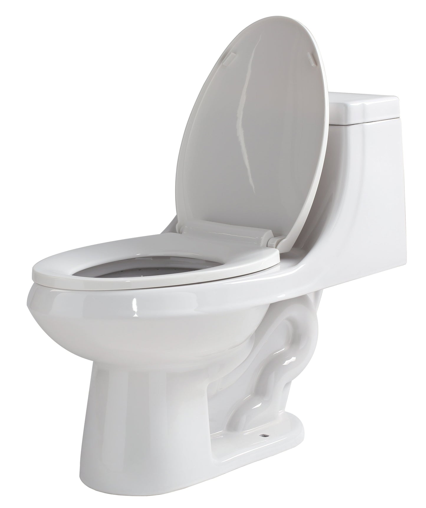 Odin 1-piece 1.28 GPF Dual Flush Elongated Toilet in White - Luxe Bathroom Vanities