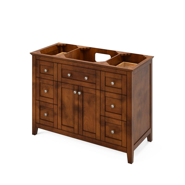 Hardware Resources Jeffrey Alexander 48" Chatham Vanity, undermount rectangle bowl - Luxe Bathroom Vanities