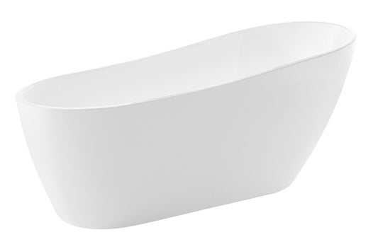 Trend Series 5.58 ft. Freestanding Bathtub in White - Luxe Bathroom Vanities Luxury Bathroom Fixtures Bathroom Furniture