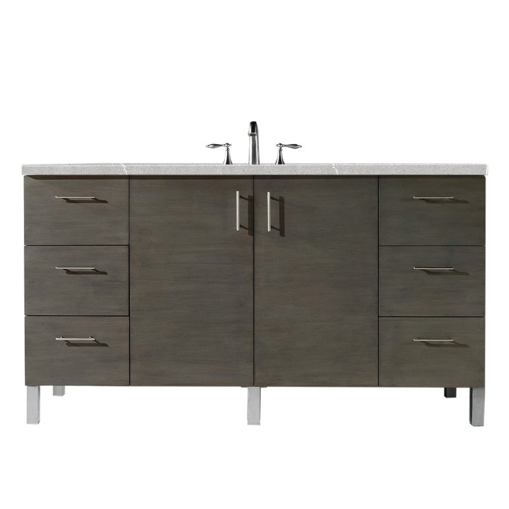 James Martin Metropolitan 60" Single Vanity with 3 CM Countertop - Luxe Bathroom Vanities