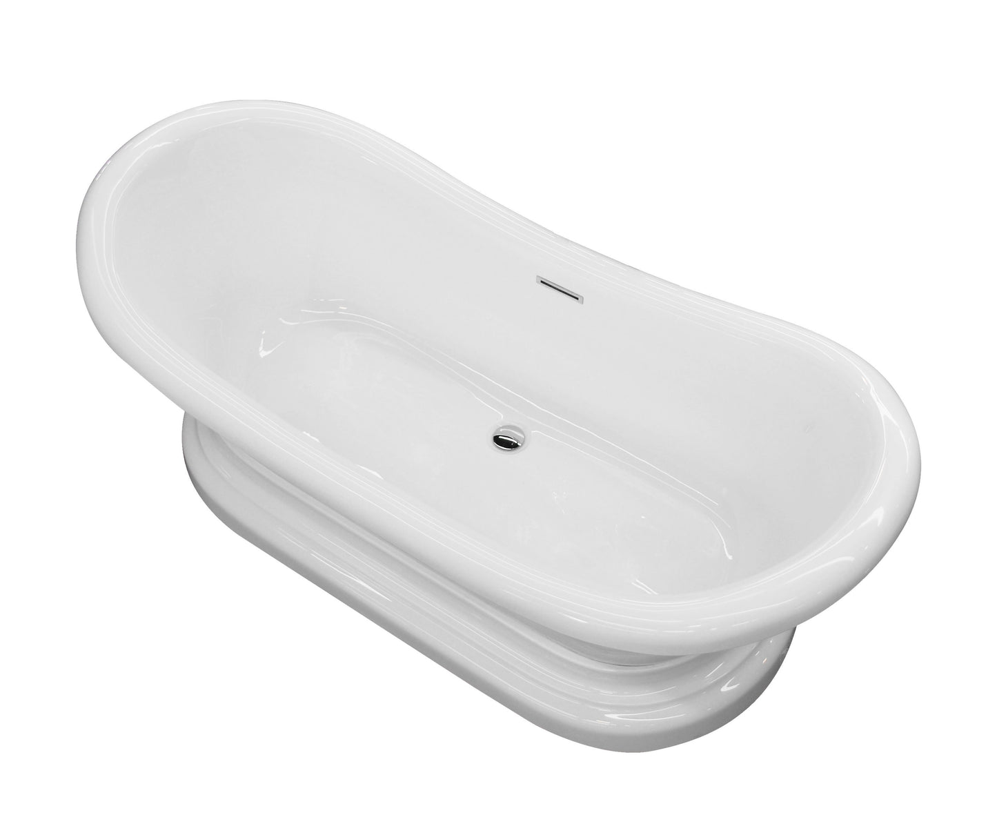 Ruby 5.9 ft. Acrylic Flatbottom Non-Whirlpool Bathtub-White - Luxe Bathroom Vanities Luxury Bathroom Fixtures Bathroom Furniture