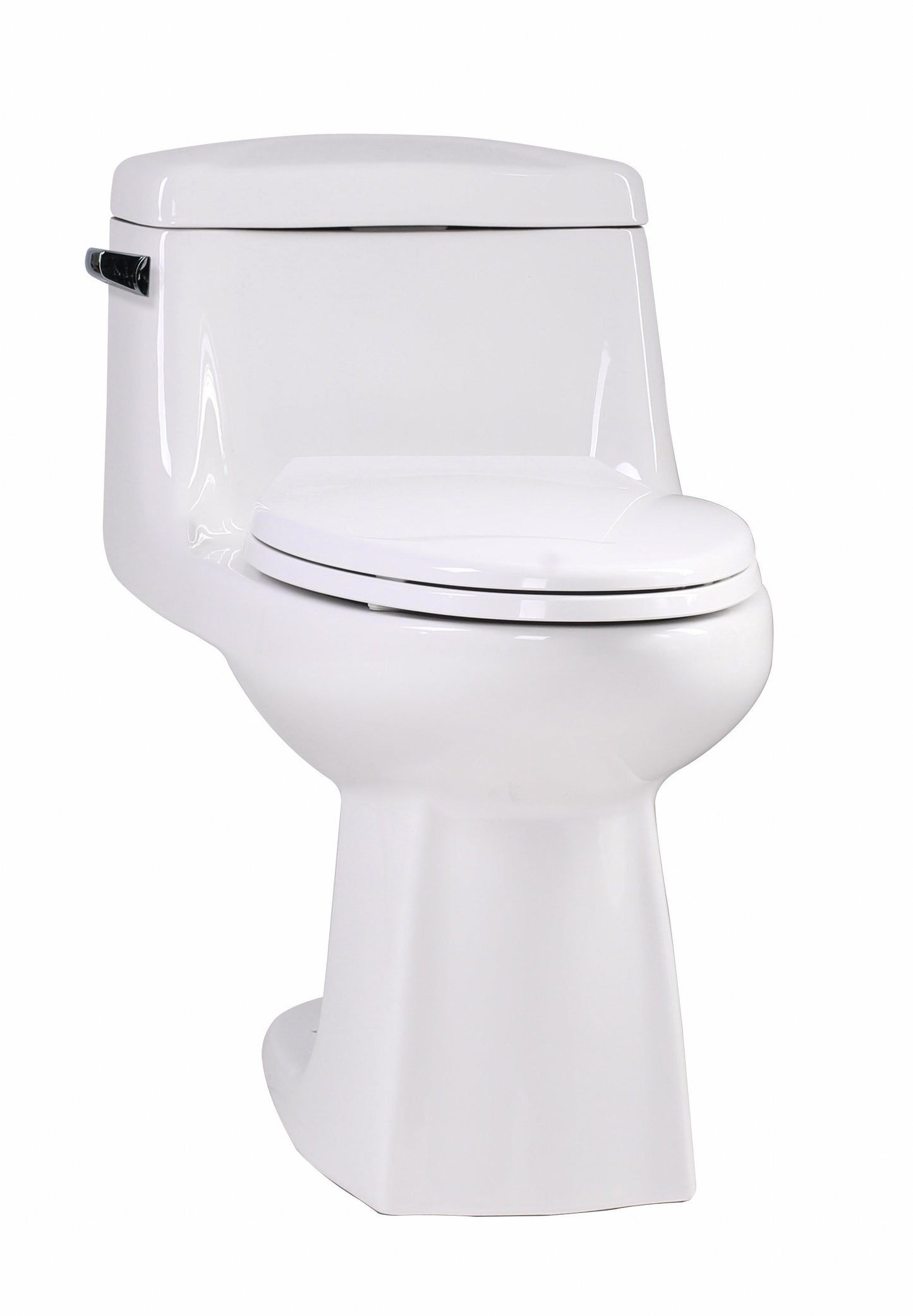 Templar 1-piece 1.28 GPF Single Flush Elongated Toilet in White - Luxe Bathroom Vanities