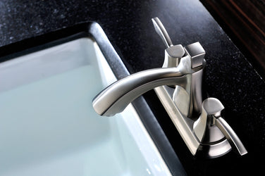 Vista Series 4 in. Centerset 2-Handle Mid-Arc Bathroom Faucet - Luxe Bathroom Vanities