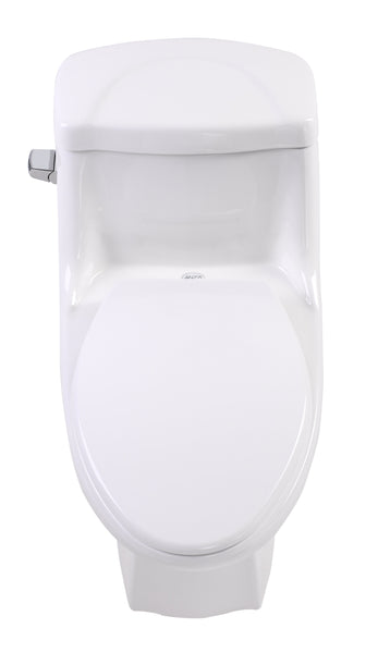 Templar 1-piece 1.28 GPF Single Flush Elongated Toilet in White - Luxe Bathroom Vanities