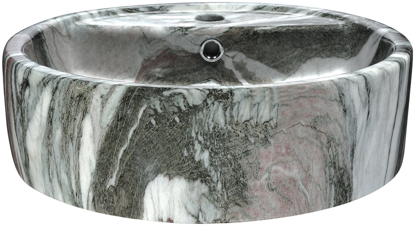 Rhapsody Series Ceramic Vessel Sink in Neolith Marble Finish - Luxe Bathroom Vanities