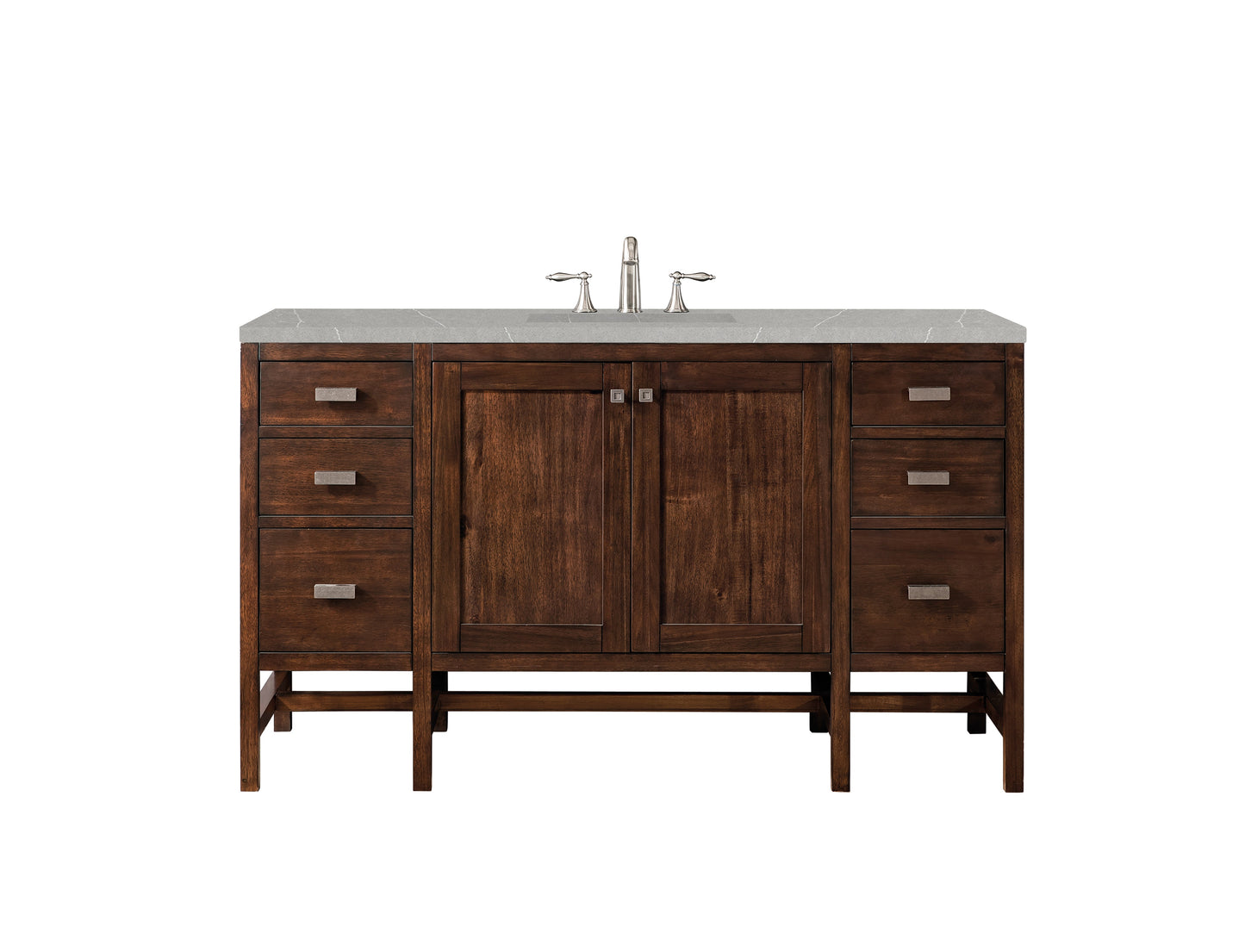 James Martin Addison 60" Single Vanity Cabinet with 3 CM Countertop - Luxe Bathroom Vanities