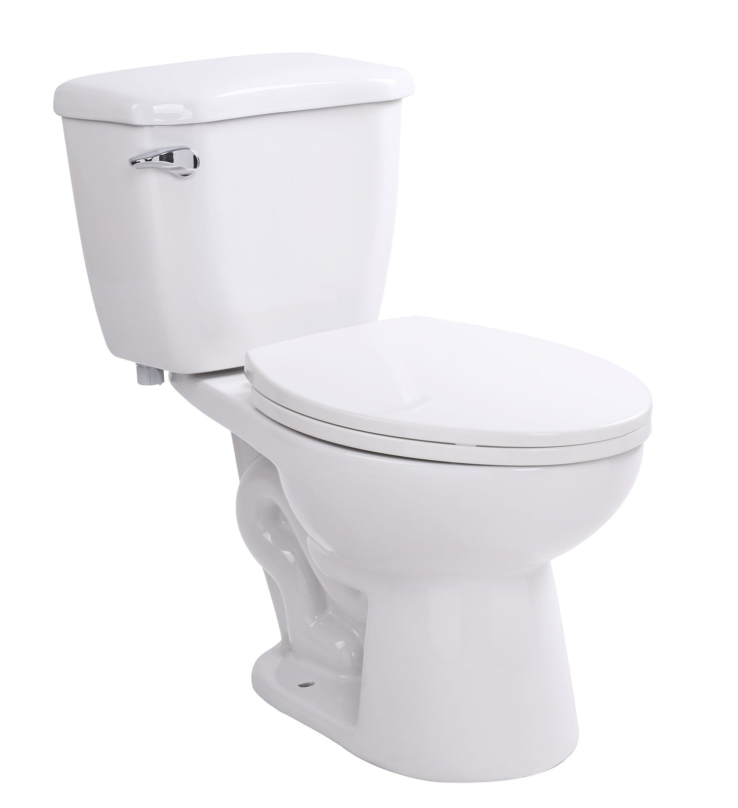 Kame 2-piece 1.28 GPF Single Flush Elongated Toilet in White - Luxe Bathroom Vanities