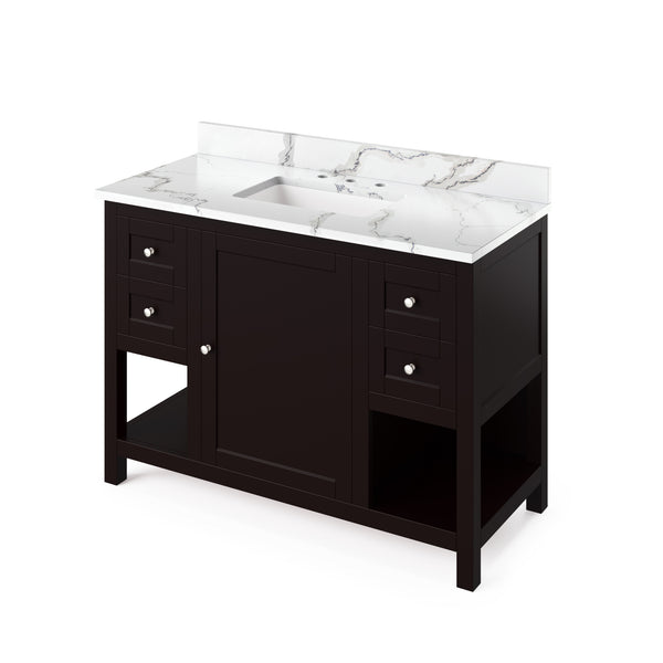 Hardware Resources Jeffrey Alexander 48" Astoria Vanity, undermount rectangle bowl - Luxe Bathroom Vanities