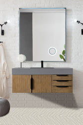 James Martin Mercer Island 48" Single Vanity with Glossy Composite Top - Luxe Bathroom Vanities