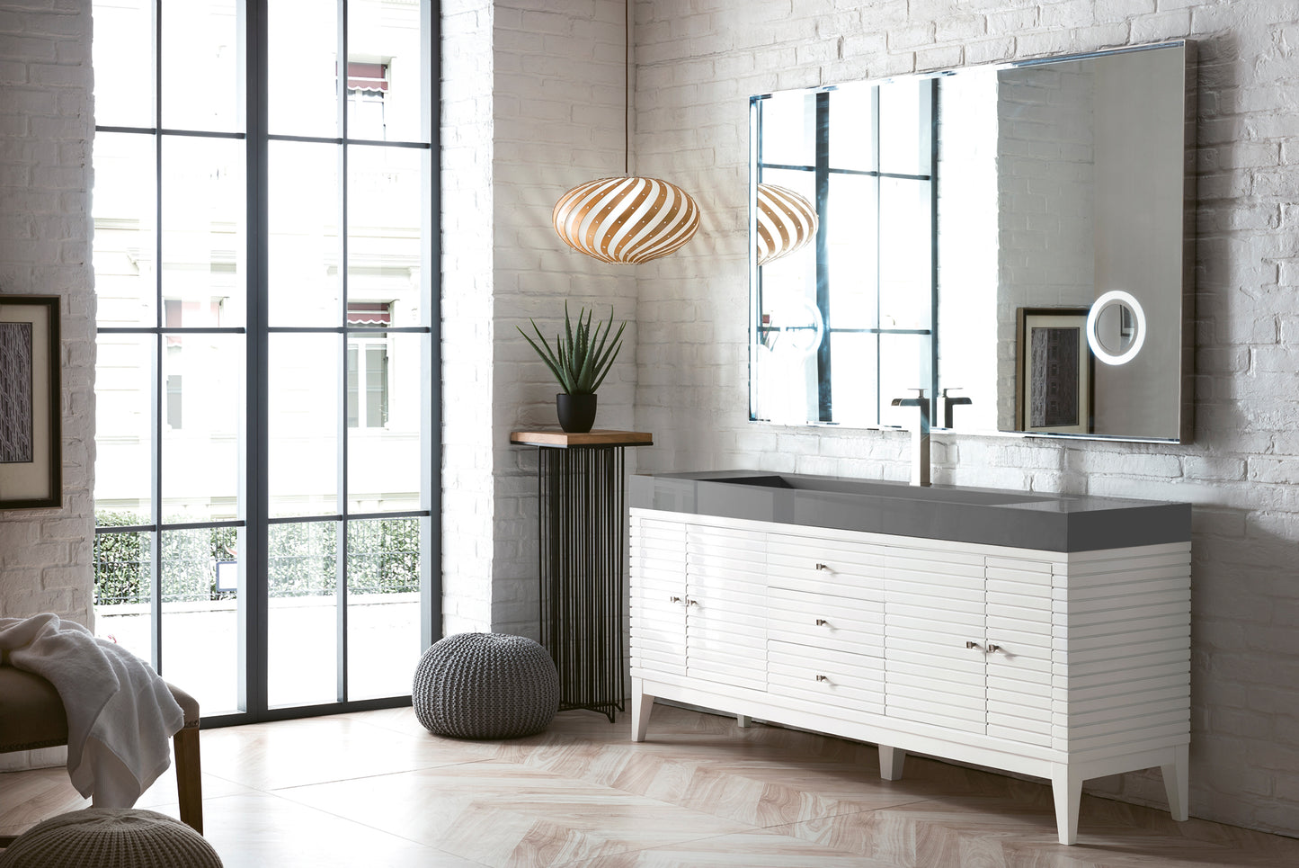 James Martin Linear 72" Single Vanity with Composite Top - Luxe Bathroom Vanities