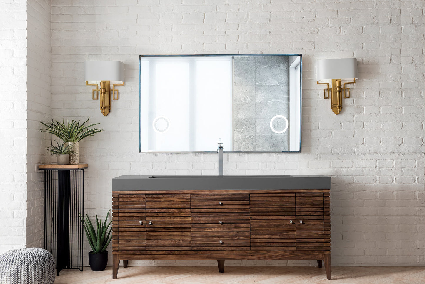 James Martin Linear 72" Single Vanity with Composite Top - Luxe Bathroom Vanities