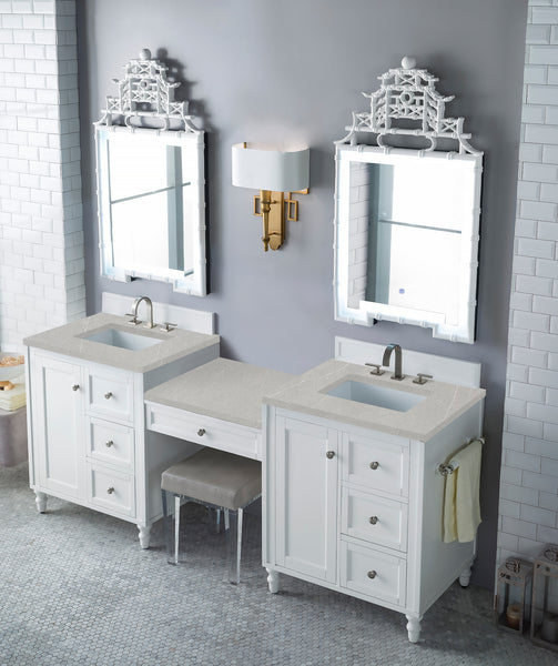 James Martin Copper Cove Encore 86" Double Vanity with Makeup Table - Luxe Bathroom Vanities